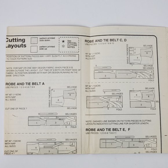 Vintage 1996 Simplicity 6 Made Easy! Misses' Men's Teen's Robe Sewing Pattern - Picture 8 of 10